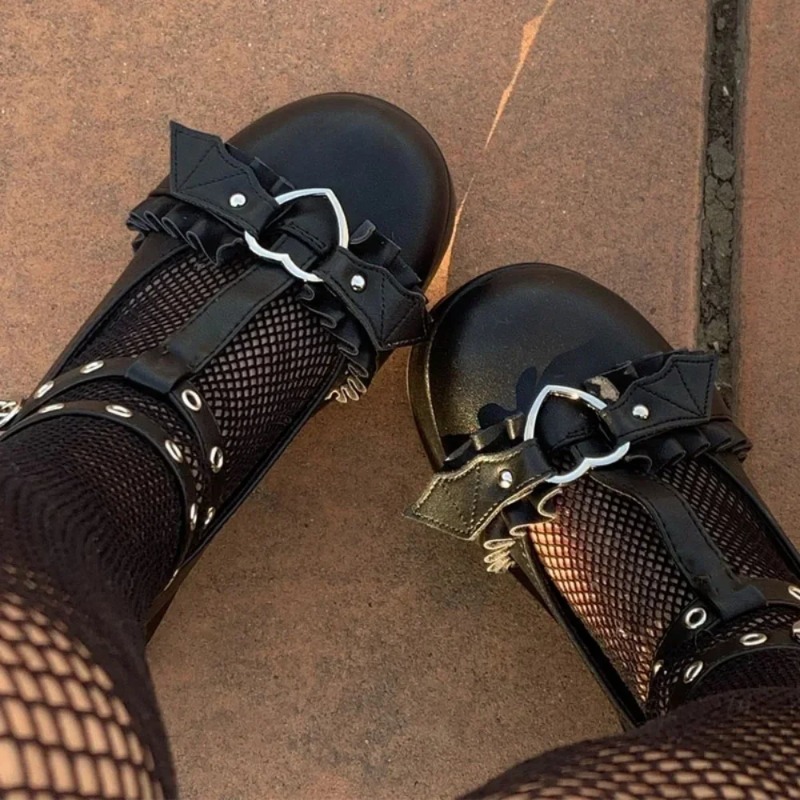 Women Fashion Nova - New Sweet Heart Buckle Wedges Mary