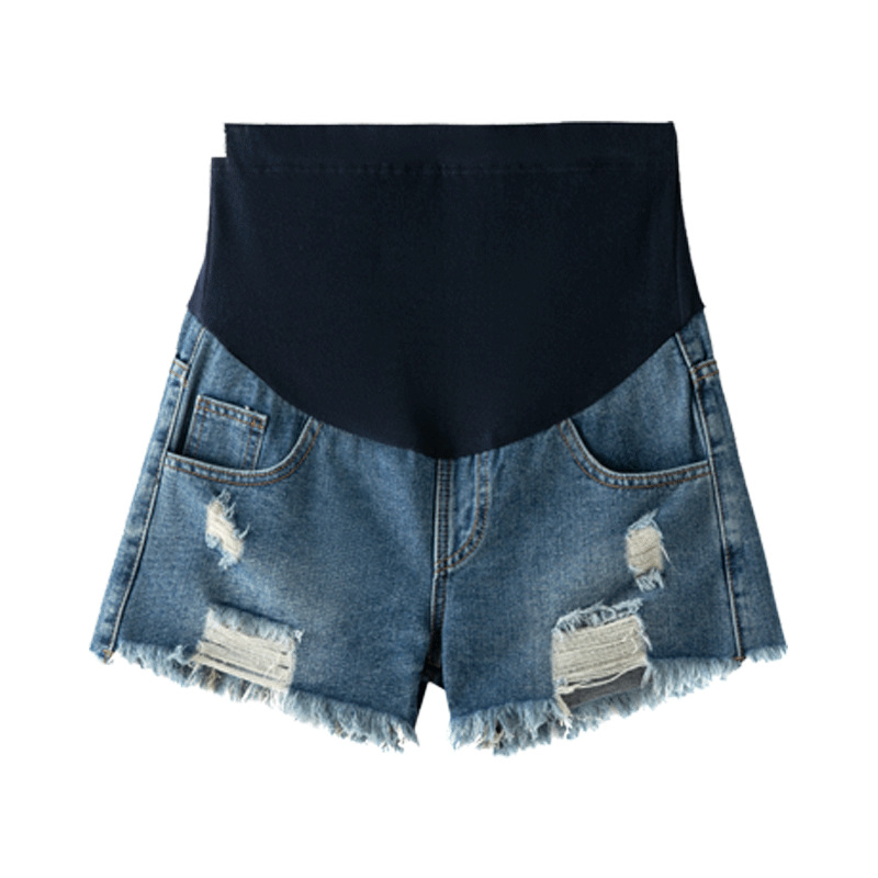 Mom Jeans Women - Hot Maternity Shorts High Waisted Elastic