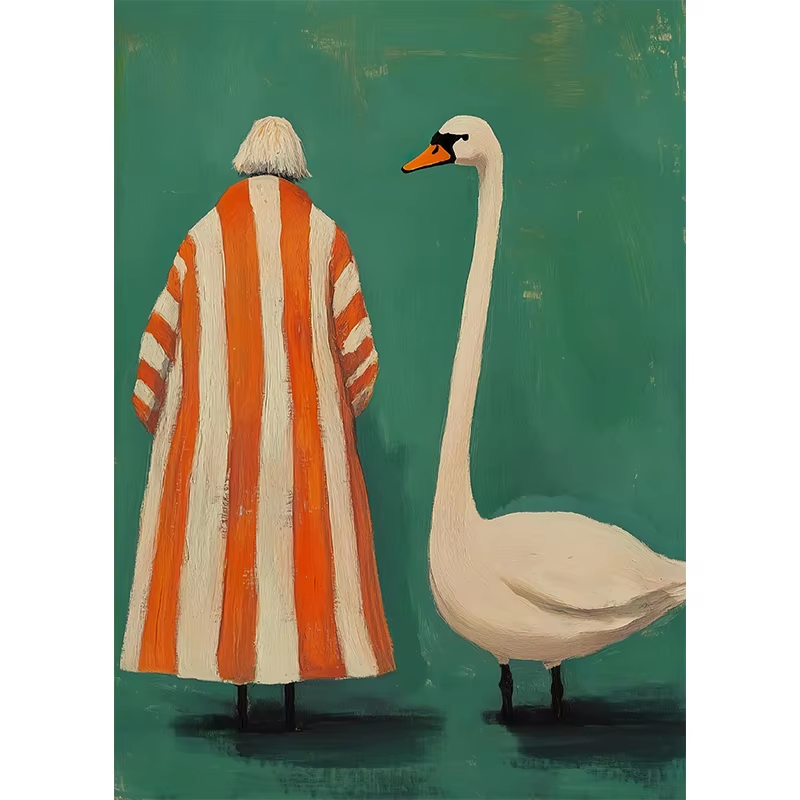 Women'S Fashion In The 60S - Oil Painting Retro Abstract 60s Fashion