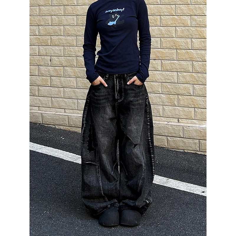 Mom Jeans Women - ZHIZOU Women Tomboy Dark Academia Baggy
