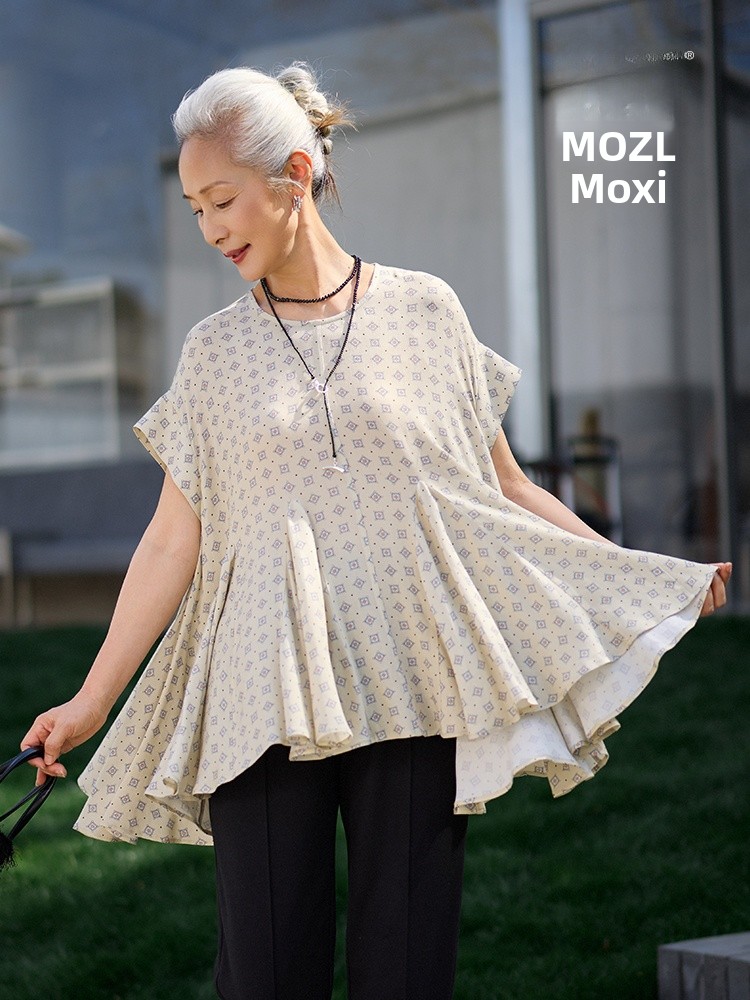 Women'S Fashion In The 60S - Muzhi Mid-aged Mom Summer Fashionable Thin