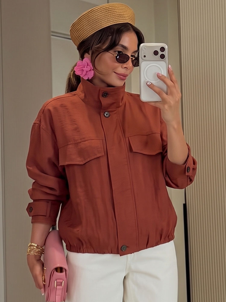 HH Women's Spring Fall Caramel - Women'S Fashion Utility Jacket recension och pris