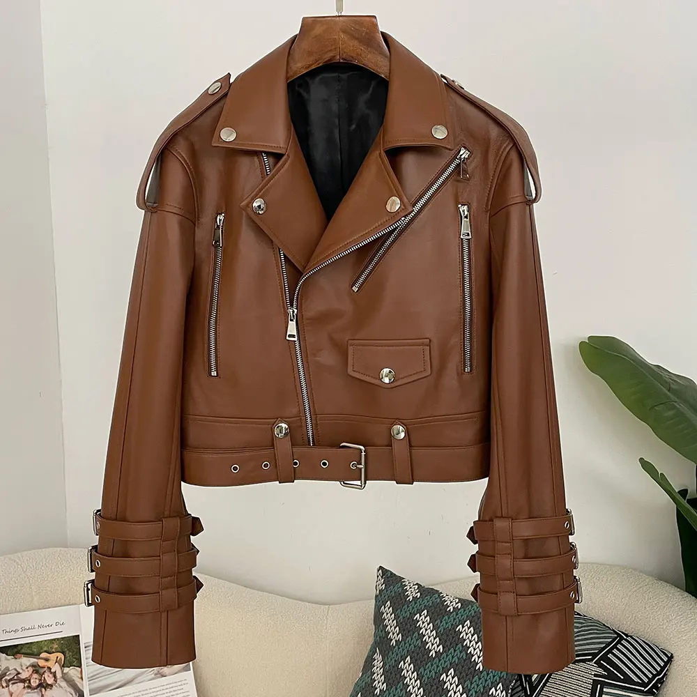 Women's Genuine Leather Utilit - Women'S Fashion Utility Jacket recension och pris