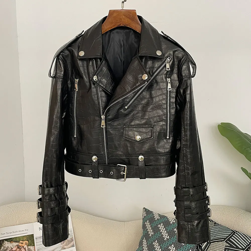 Women's Genuine Leather Utilit - Women'S Fashion Utility Jacket recension och pris