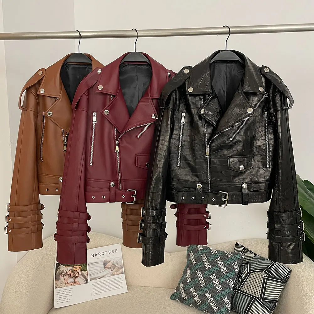 Women's Genuine Leather Utilit - Women'S Fashion Utility Jacket recension och pris