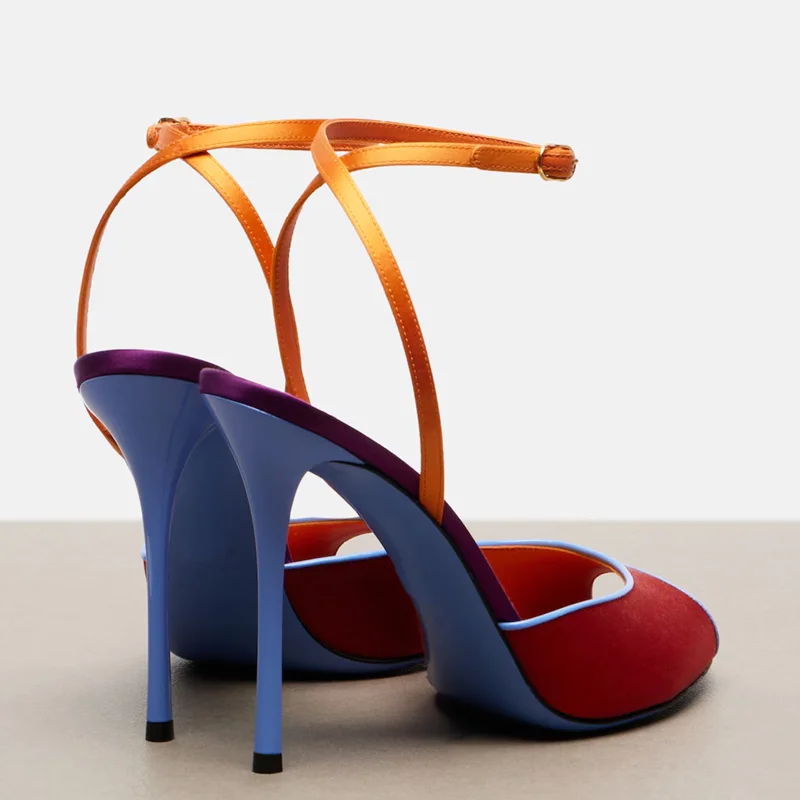 Satin Mixed Colors Peep Toe Sa - Women Fashion Nova recension och pris