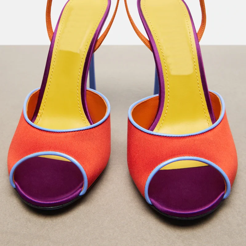 Satin Mixed Colors Peep Toe Sa - Women Fashion Nova recension och pris