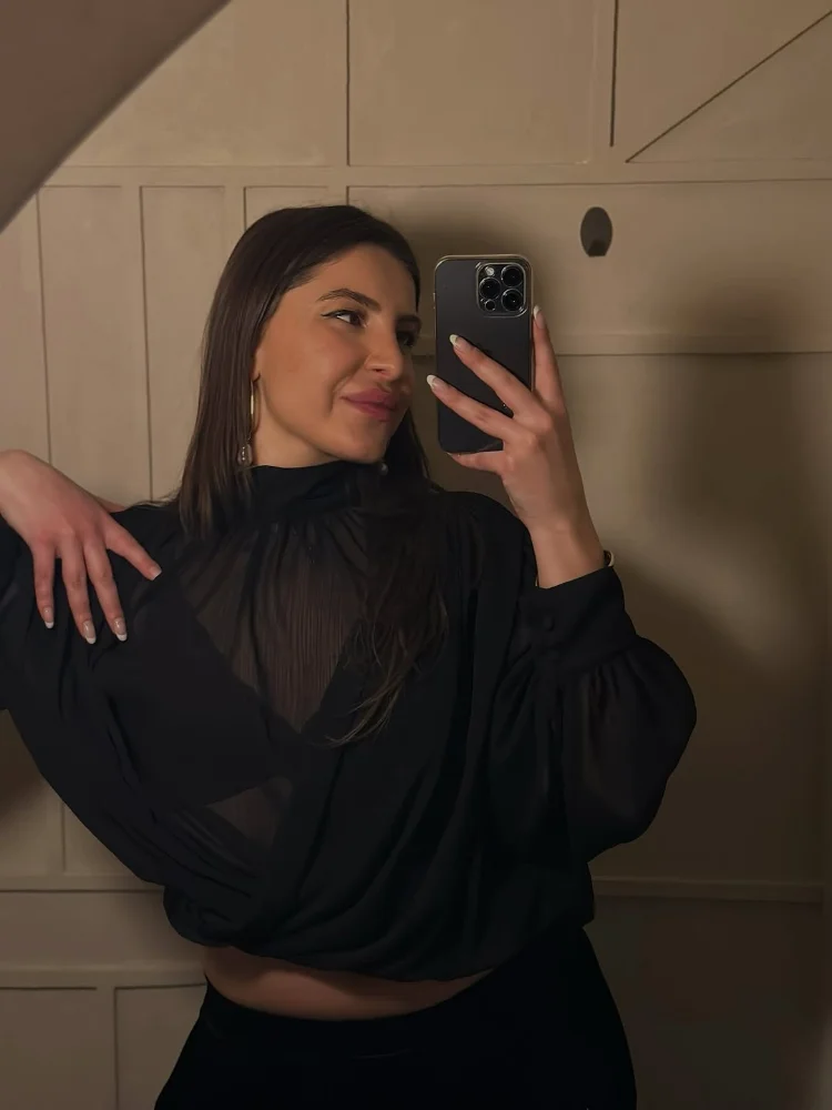 Sexy Black Sheer Chiffon Blous - Wrap Blouse Chiffon recension och pris