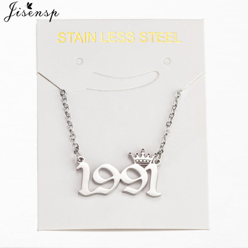 Stainless Steel Crown Year Num - Women'S Fashion Year 2000 recension och pris