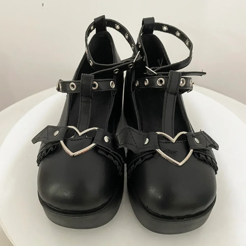 New Sweet Heart Buckle Wedges  - Women Fashion Nova recension och pris