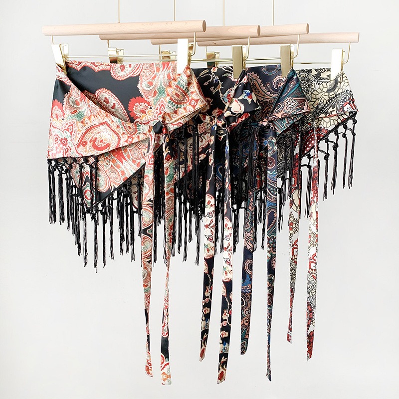Tassel Tie Waist Seal Printed  - Women'S Fashion Layering recension och pris