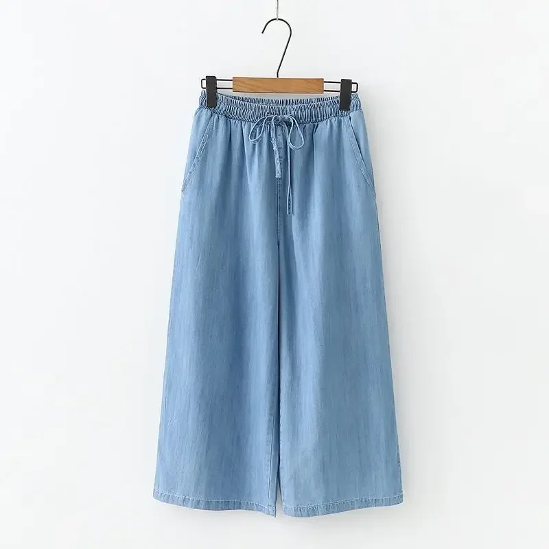 Fashion Cotton Blue Calf-Lengt - Mom Jeans Women recension och pris