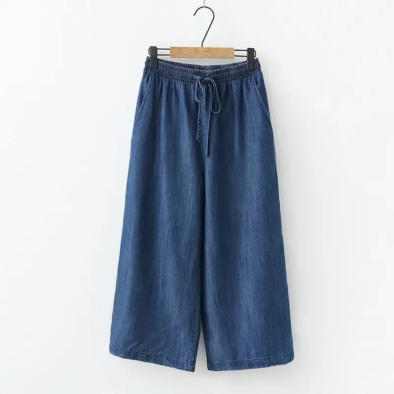 Fashion Cotton Blue Calf-Lengt - Mom Jeans Women recension och pris