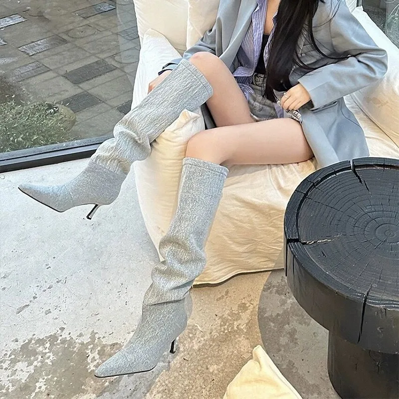 High Heel Long Tube over Knee  - Women Fashion Jeans recension och pris