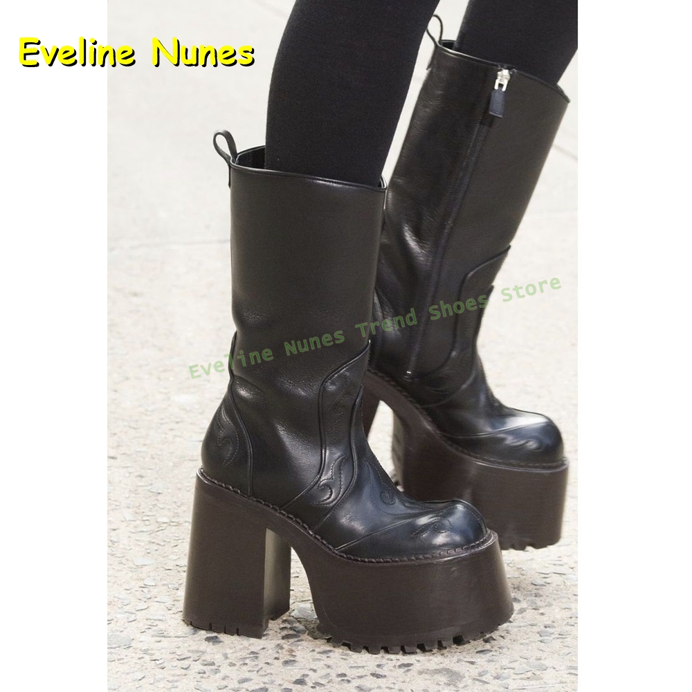 Embroidery Platform Knee High  - Women'S Fashion Trends 2025 recension och pris