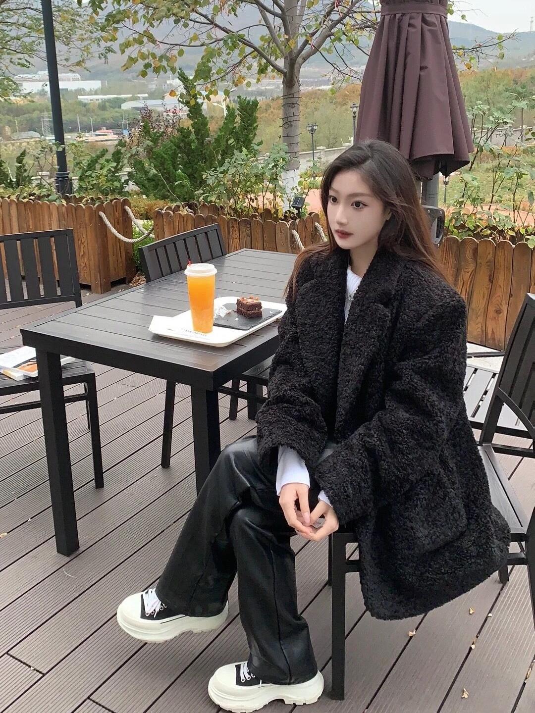 Lamb Wool Jacket Spring Woman  - Women'S Fashion Utility Jacket recension och pris