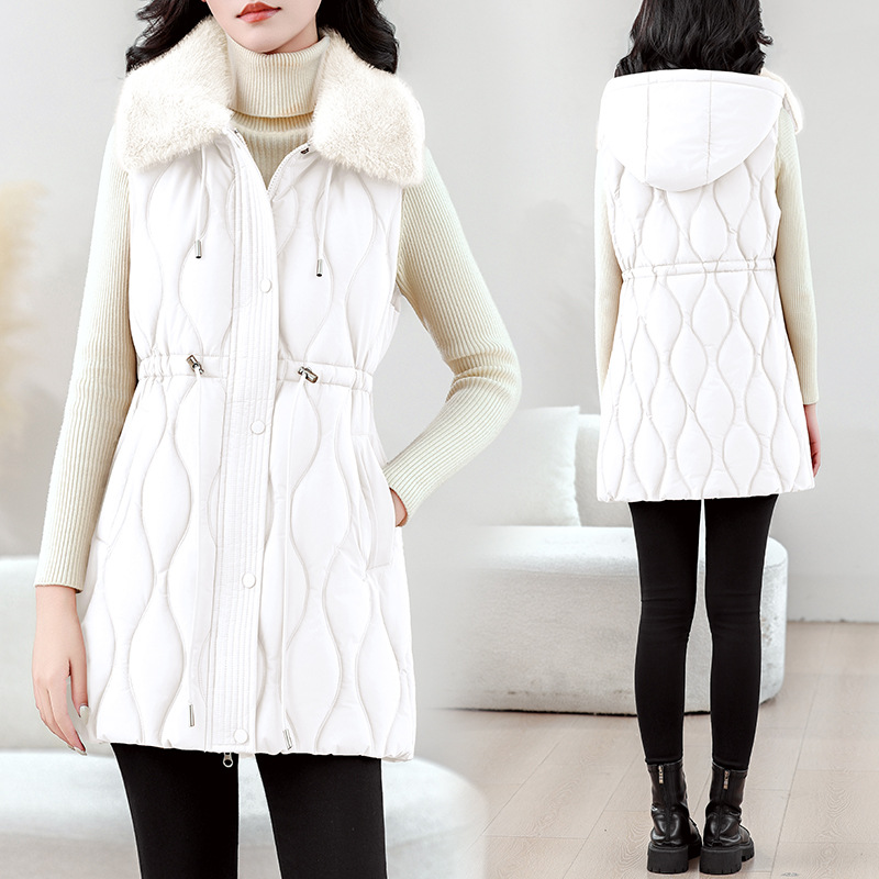 Women Mid Long Puffer Vest Aut - Puffer Vest Fashion Women recension och pris