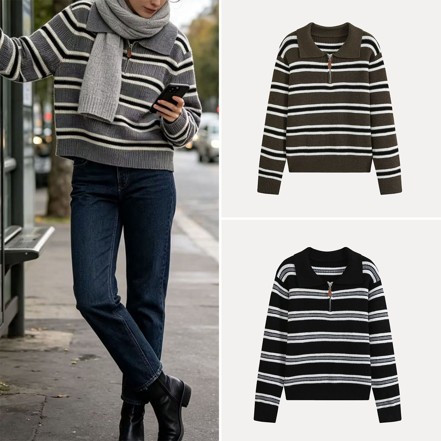 Fashionable Knitted Long Sleev - Women'S Fashion E Commerce recension och pris