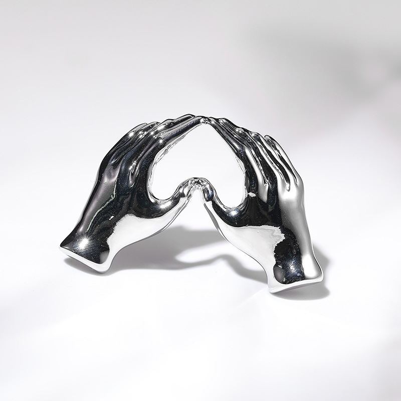 XIALUOKE Hand Pose Heart Brooc - Women Fashion Pose recension och pris