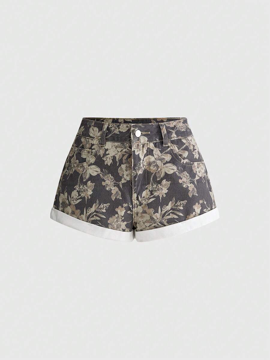 Women Denim Shorts With Floral - Denim Shorts Women recension och pris