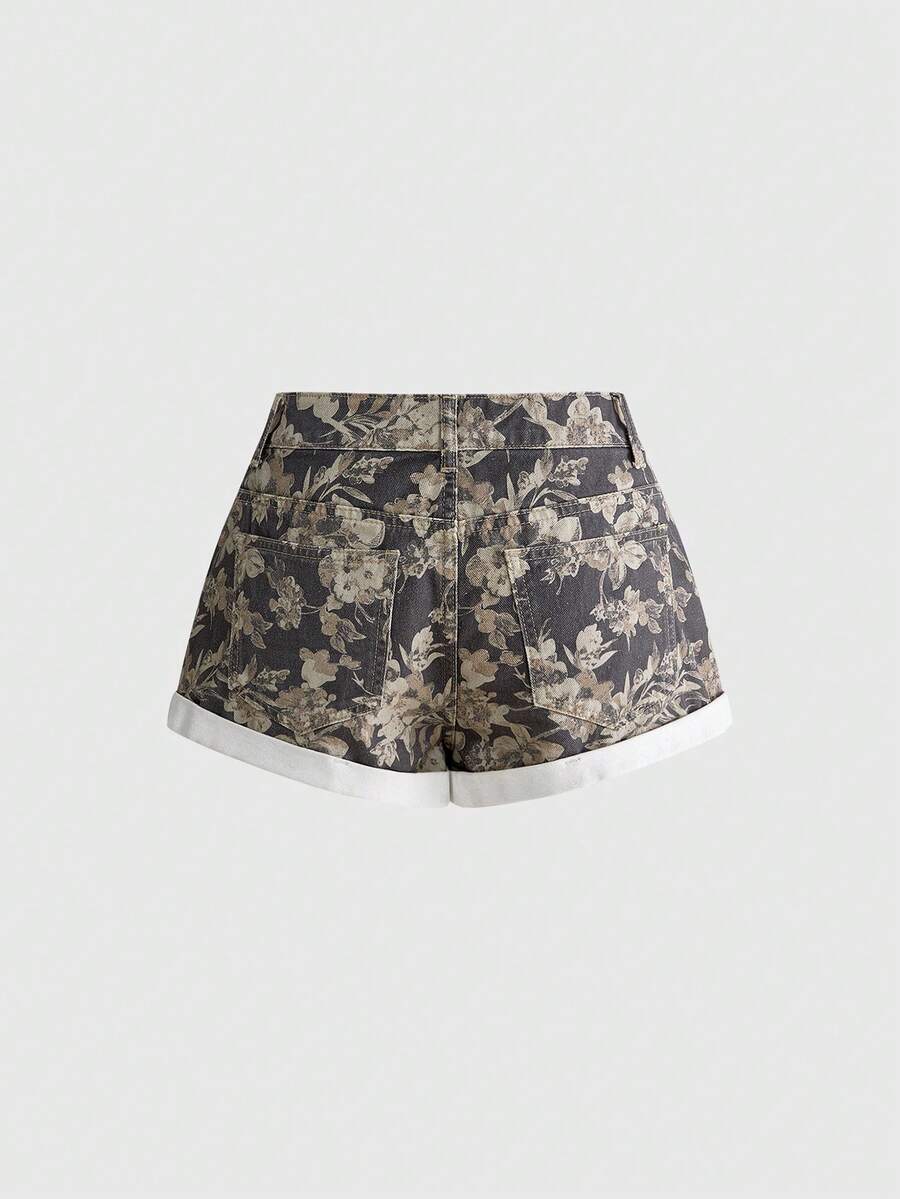 Women Denim Shorts With Floral - Denim Shorts Women recension och pris