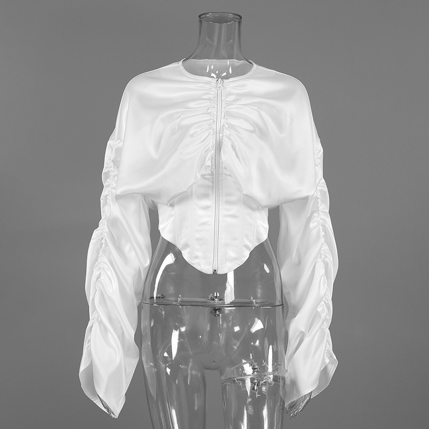 Retro Puff Sleeve Crop Top for - Corset Top Boned recension och pris