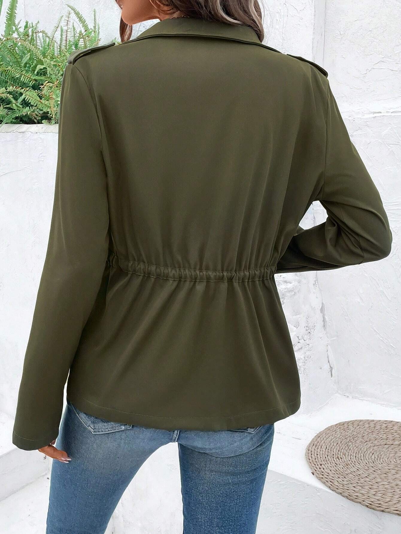 Women Drawstring Waist Utility - Women'S Fashion Utility Jacket recension och pris