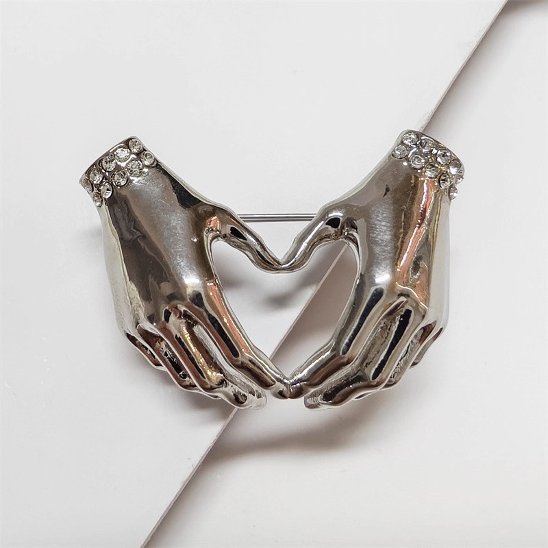 Chic Simple Rhinestone Love He - Women Fashion Pose recension och pris