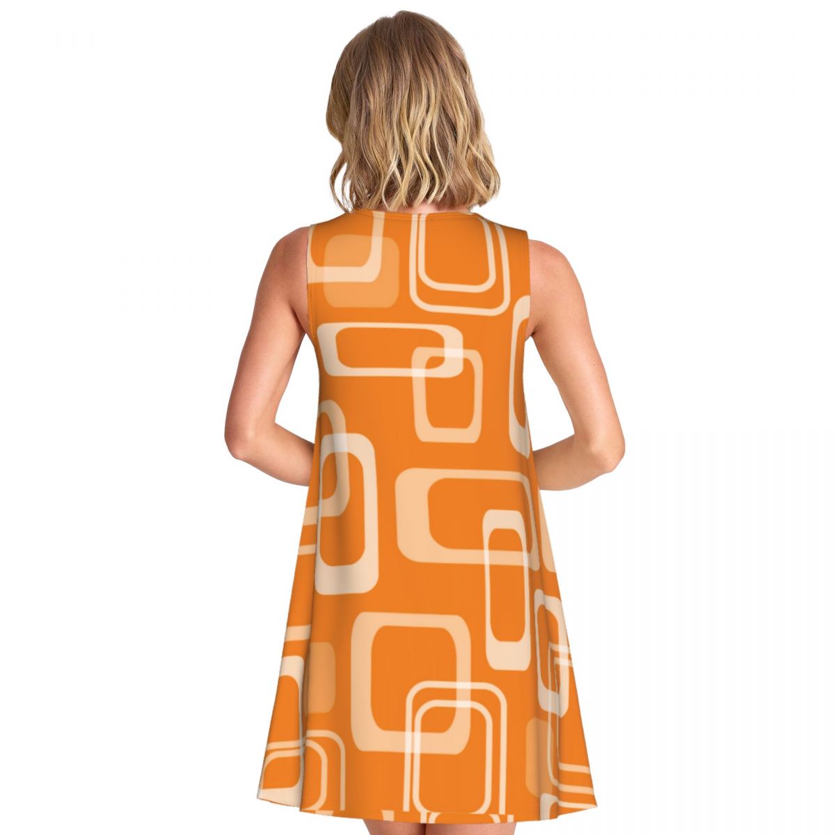 Orange Retro Mod Dress 60s Squ - Women'S Fashion In The 60S recension och pris