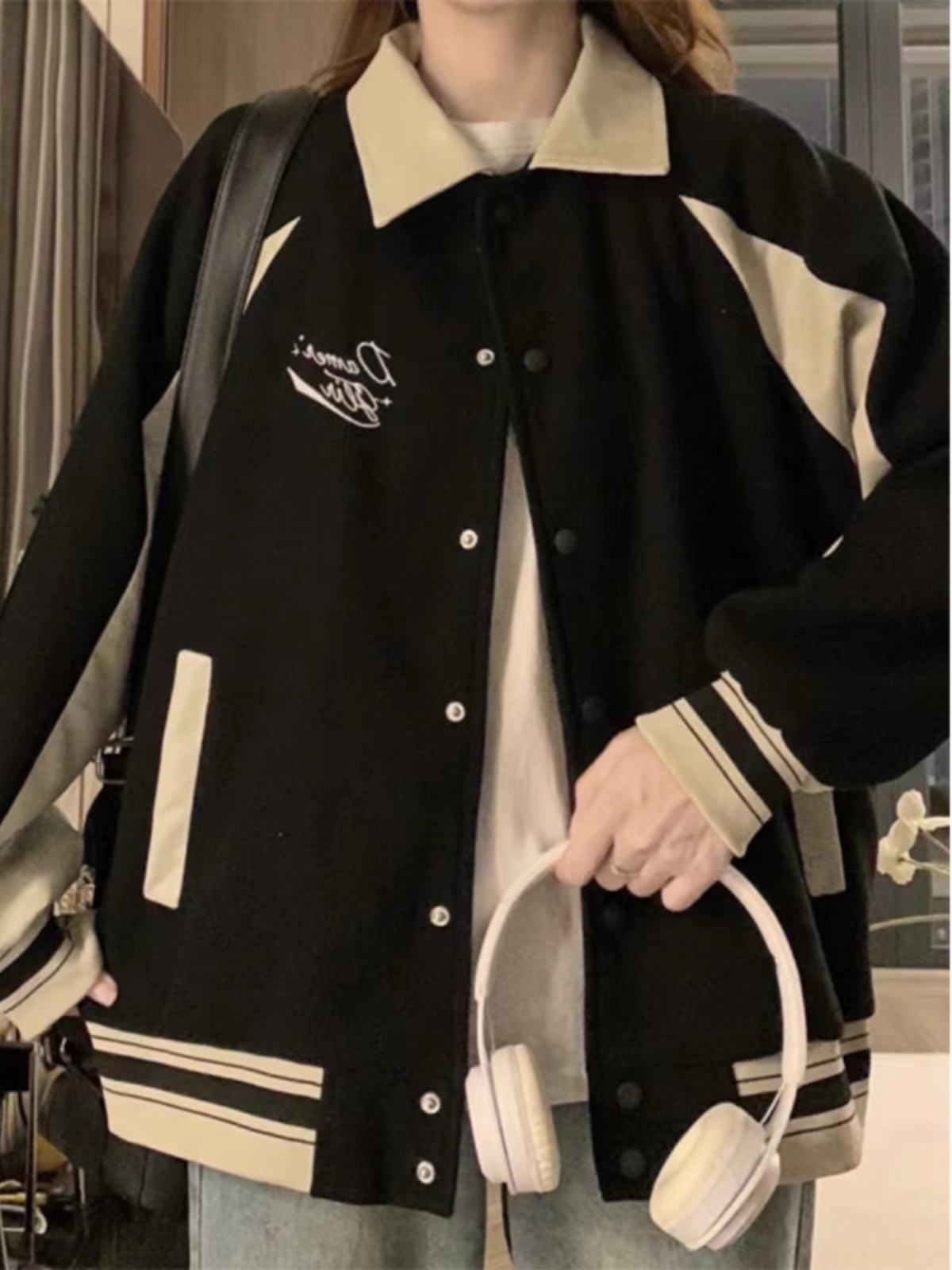 Baseball Jackets Girls With Le - Women'S Fashion Utility Jacket recension och pris