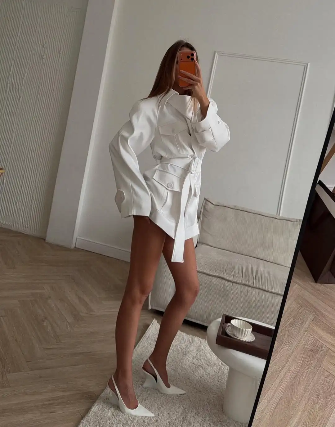 Lady White Cargo Shirt Jacket  - Women'S Fashion Utility Jacket recension och pris