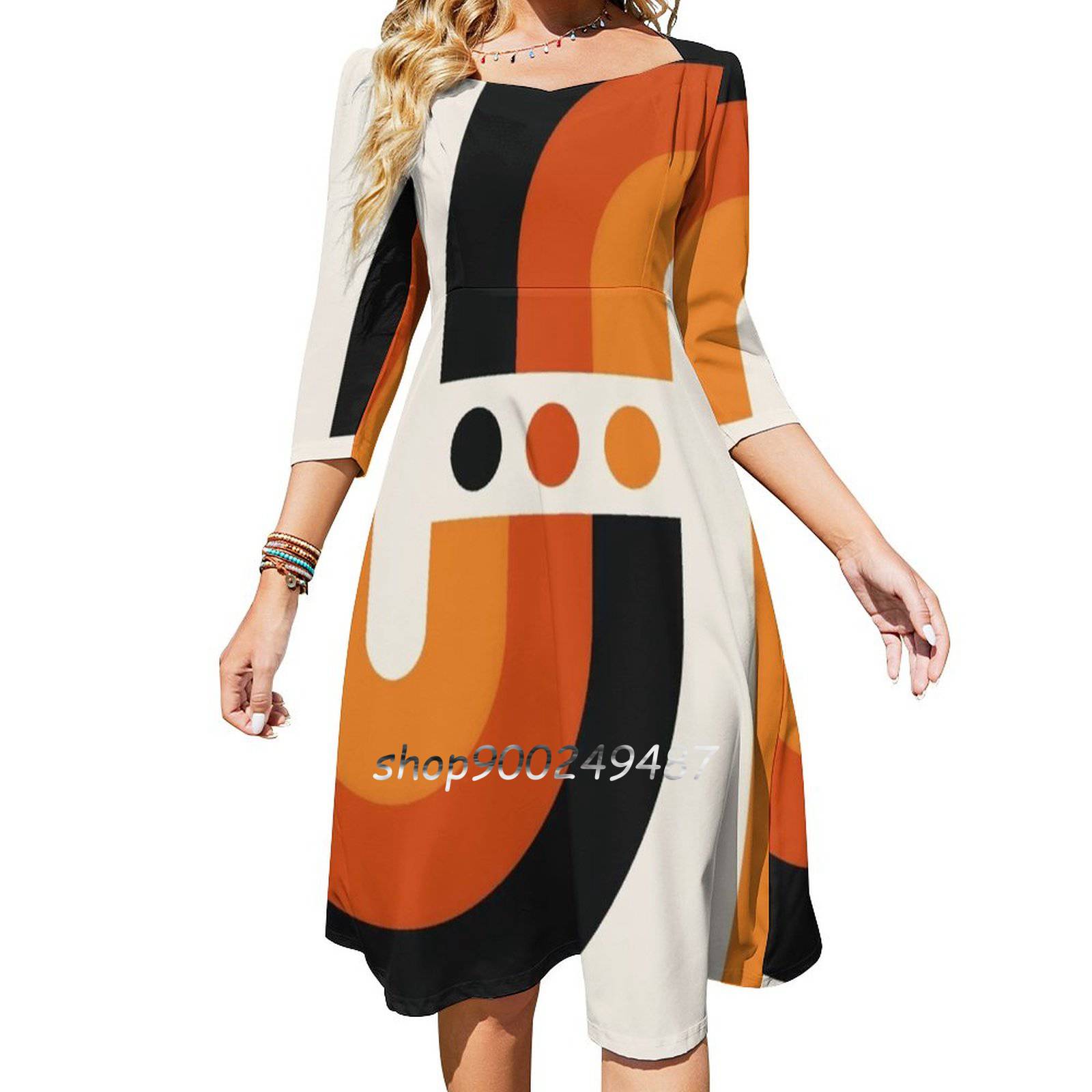 Sunset Rainbow Flare Dress Squ - Women'S Fashion In The 60S recension och pris