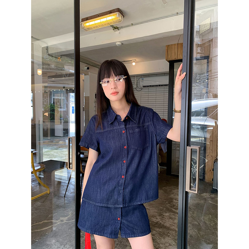 Benuynffy Retro Short Sleeved  - Women Fashion Jeans recension och pris