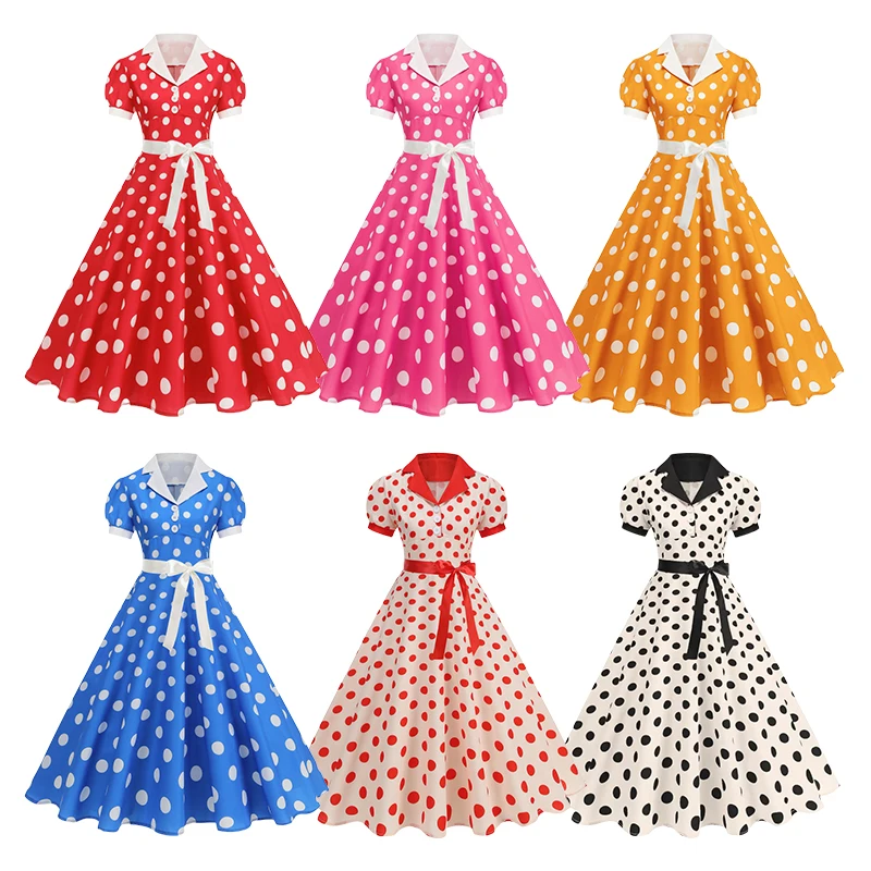 Vintage Polka Dot Summer Dress - Women'S Fashion In The 60S recension och pris