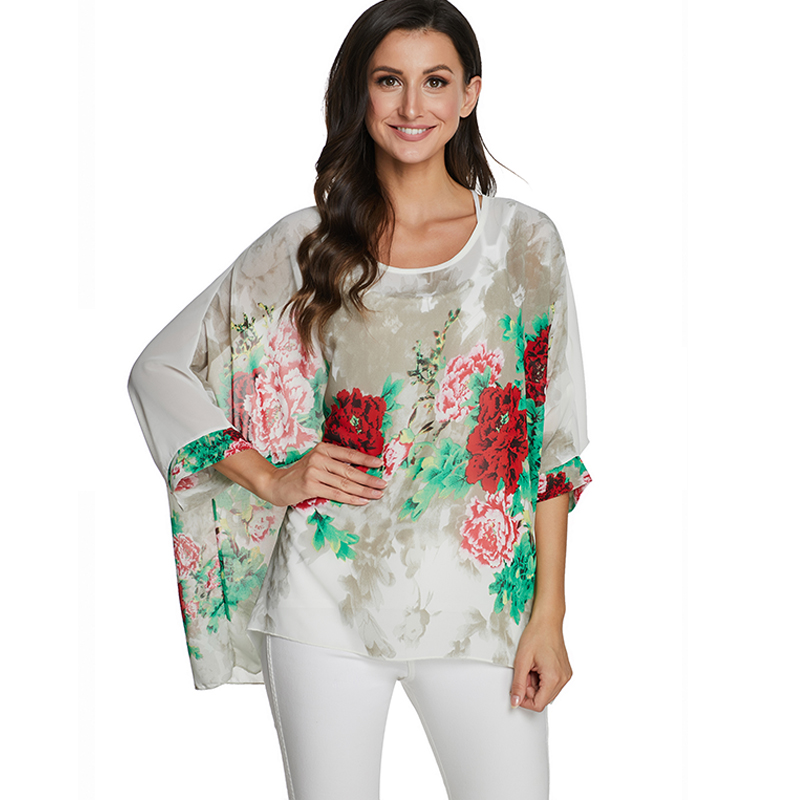 BHflutter camisas mujer 2020 W - Wrap Blouse Chiffon recension och pris