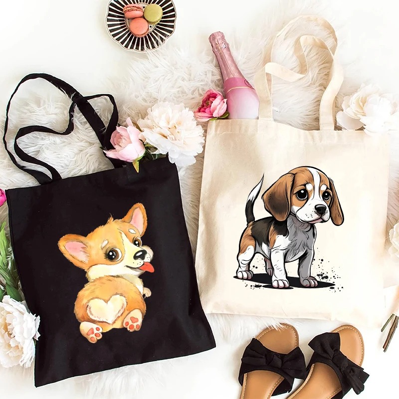 Various Poses of Puppies Tote  - Women Fashion Pose recension och pris