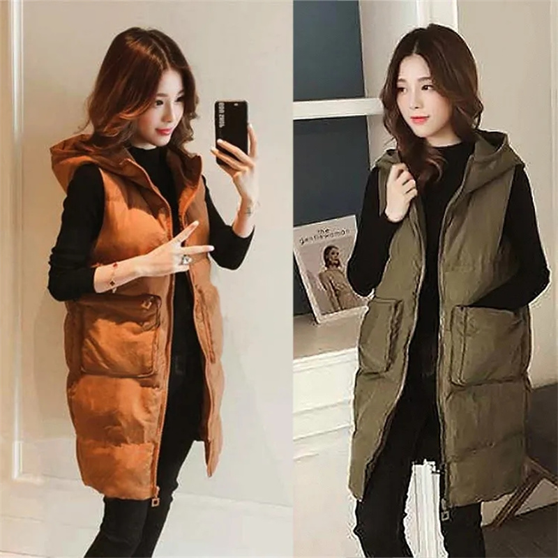 2026 New Winter Sleeveless Tan - Puffer Vest Fashion Women recension och pris