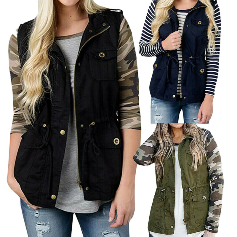 Fashion Women Vest Olive Cargo - Women'S Fashion Utility Jacket recension och pris