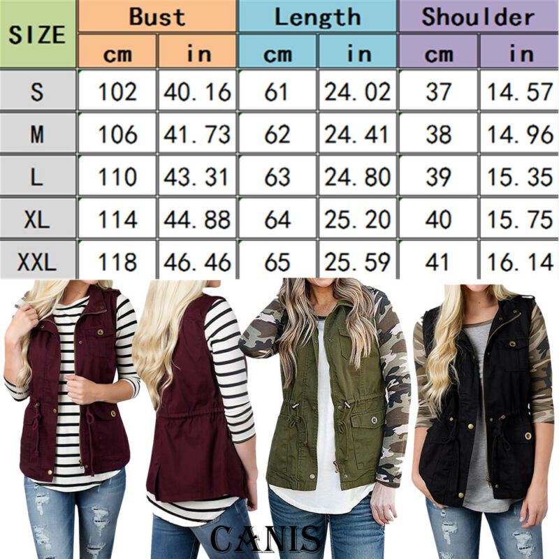 Fashion Women Vest Olive Cargo - Women'S Fashion Utility Jacket recension och pris