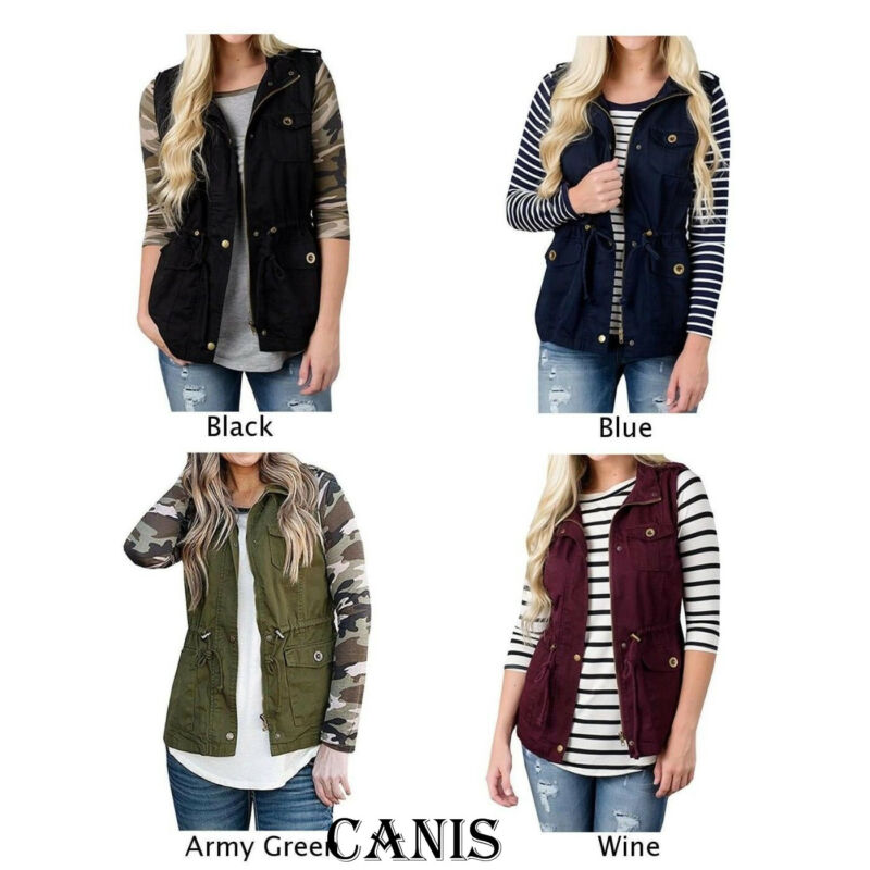 Fashion Women Vest Olive Cargo - Women'S Fashion Utility Jacket recension och pris