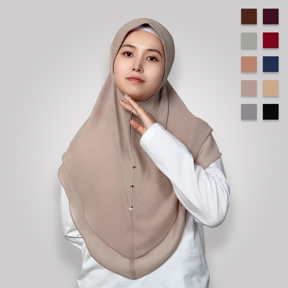 Chiffon Muslim Instant Hijab W - Women'S Fashion Layering recension och pris