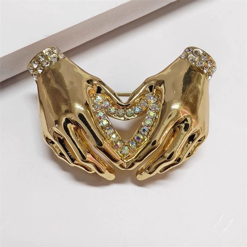 Chic Simple Rhinestone Love He - Women Fashion Pose recension och pris