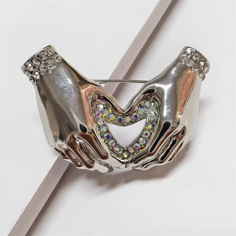 Chic Simple Rhinestone Love He - Women Fashion Pose recension och pris