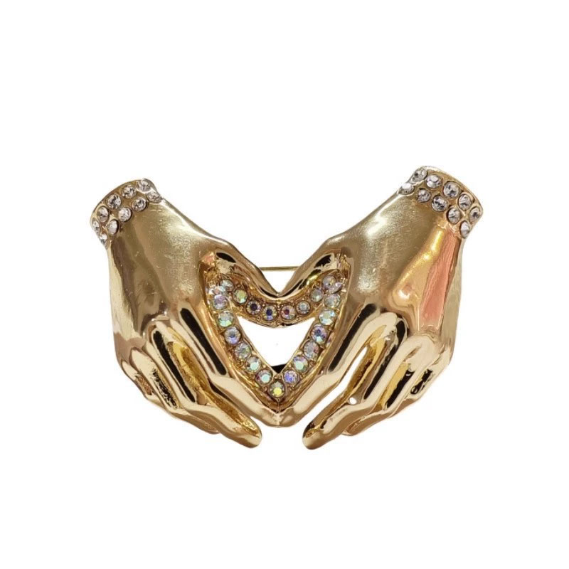 Chic Simple Rhinestone Love He - Women Fashion Pose recension och pris