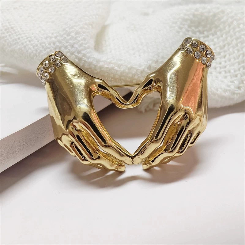 Chic Simple Rhinestone Love He - Women Fashion Pose recension och pris